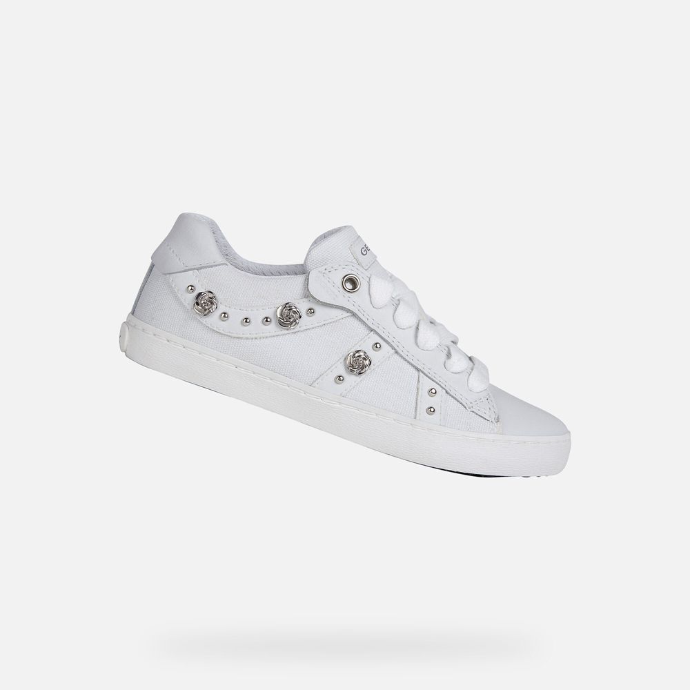 Geox Sneakers White Kilwi - Geox Girls Shoes - DBKVQA023